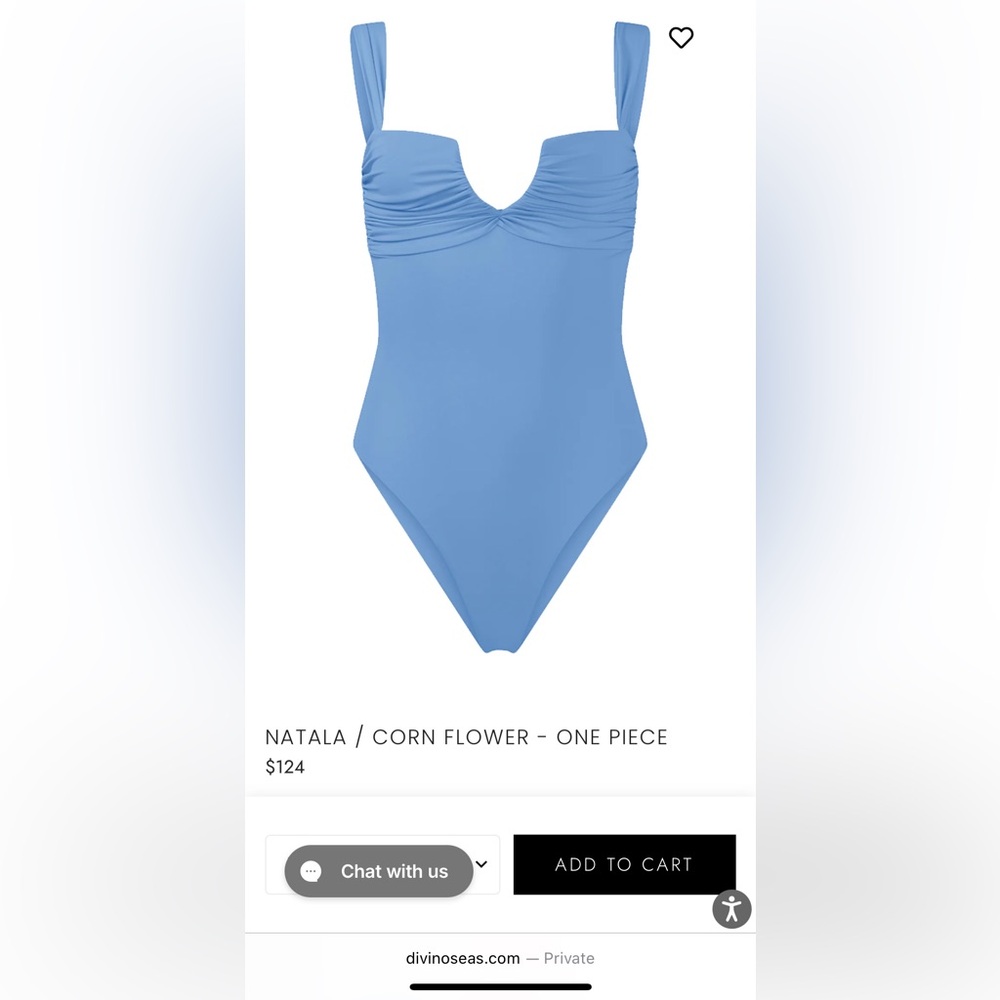 Elegant Sky Blue One-Piece Swimsuit